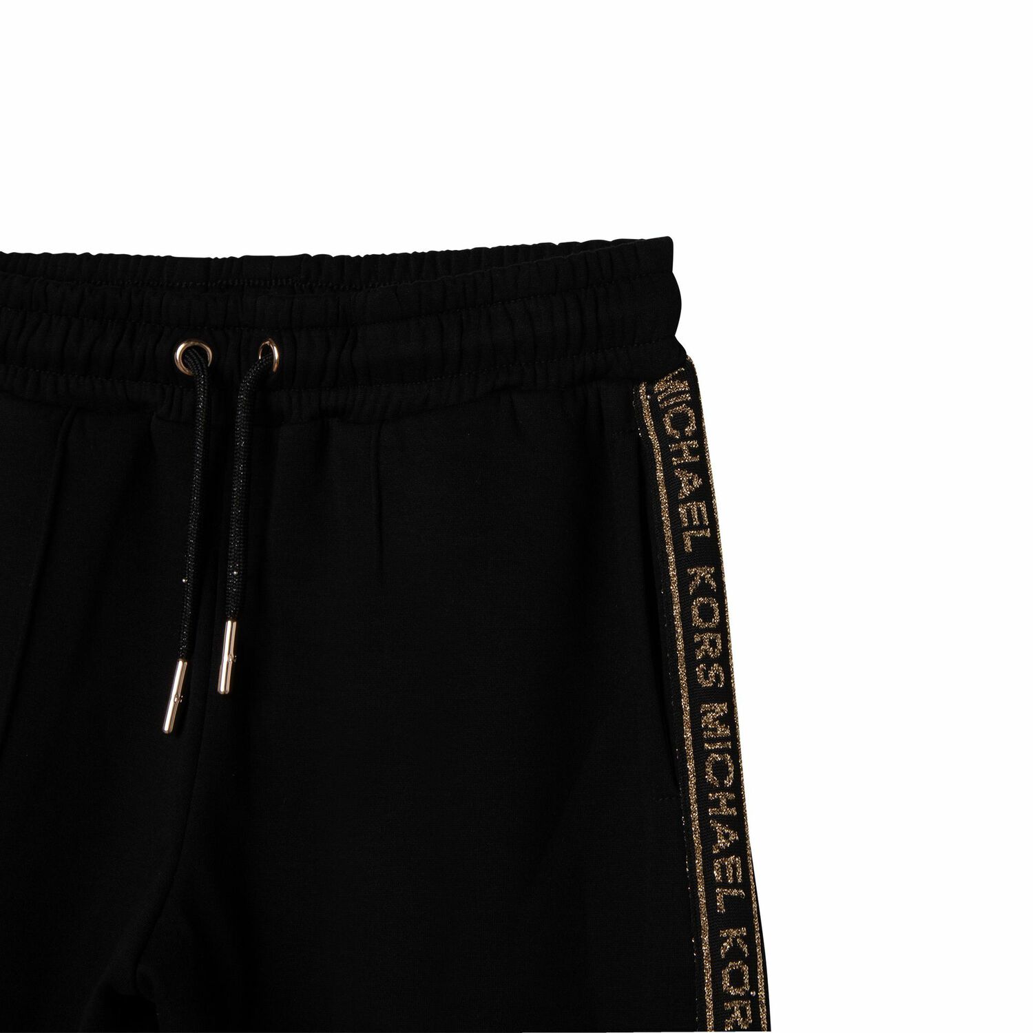 Girls Black Logo Trousers, 1, hi-res