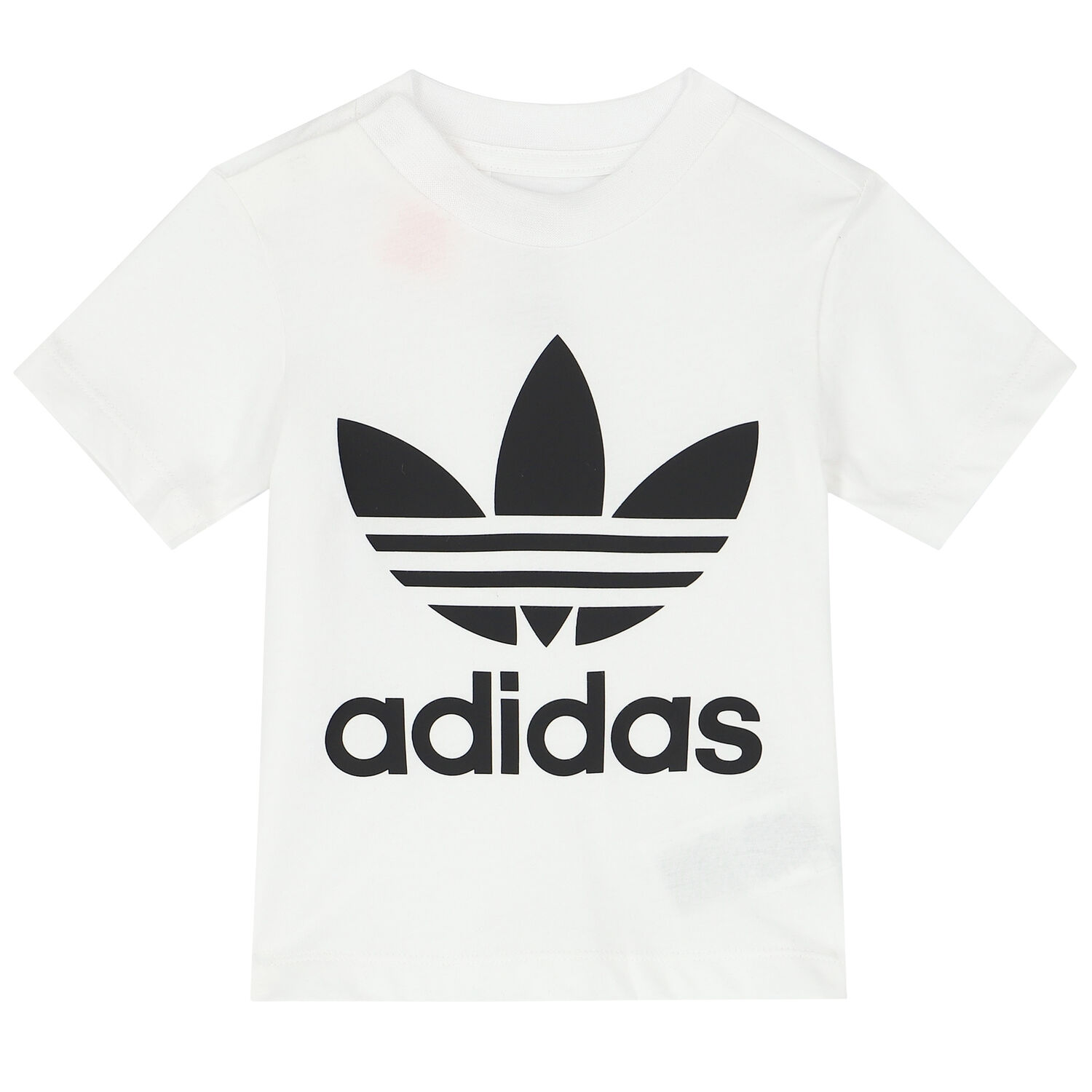 Younger Boys White & Black Logo Shorts Set, 1, hi-res