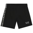 Boys Black Logo Shorts Set, 5, hi-res