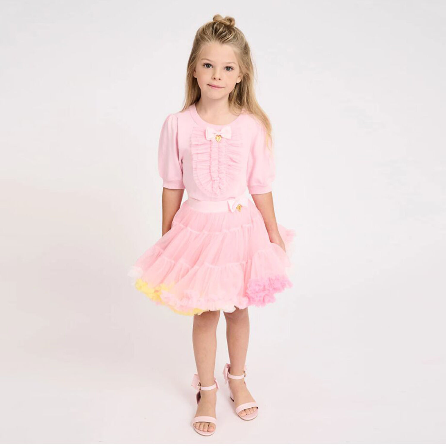 Girls Pink Tulle Skirt, 1, hi-res image number null