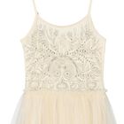Girls Ivory Embellished Tulle Dress, 1, hi-res