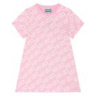 Younger Girls Pink Logo Dress, 1, hi-res