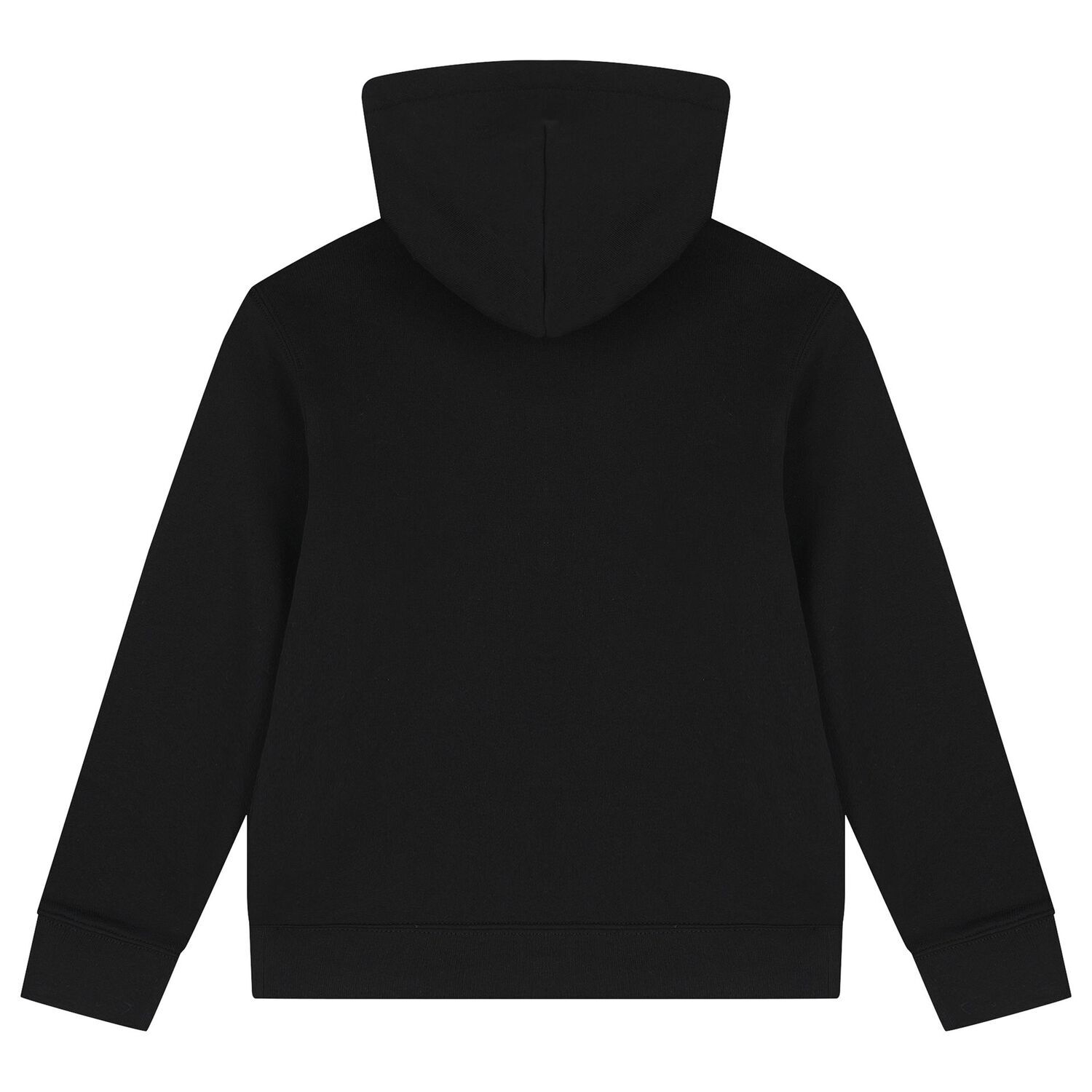 Boys Black Logo Hooded Top, 1, hi-res