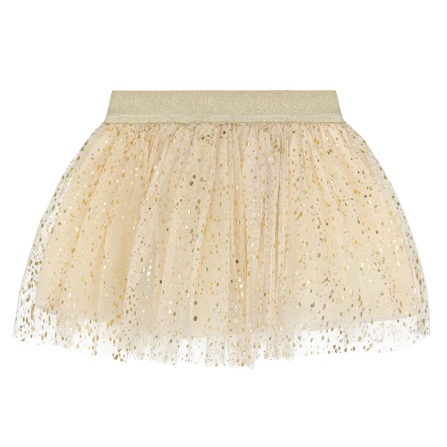 Baby Girls Ivory & Beige Tulle Skirt Set, 2, hi-res