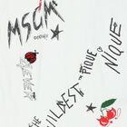 Girls White Logo Dress, 1, hi-res