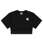 Girls Black Logo T-Shirt, 1, hi-res