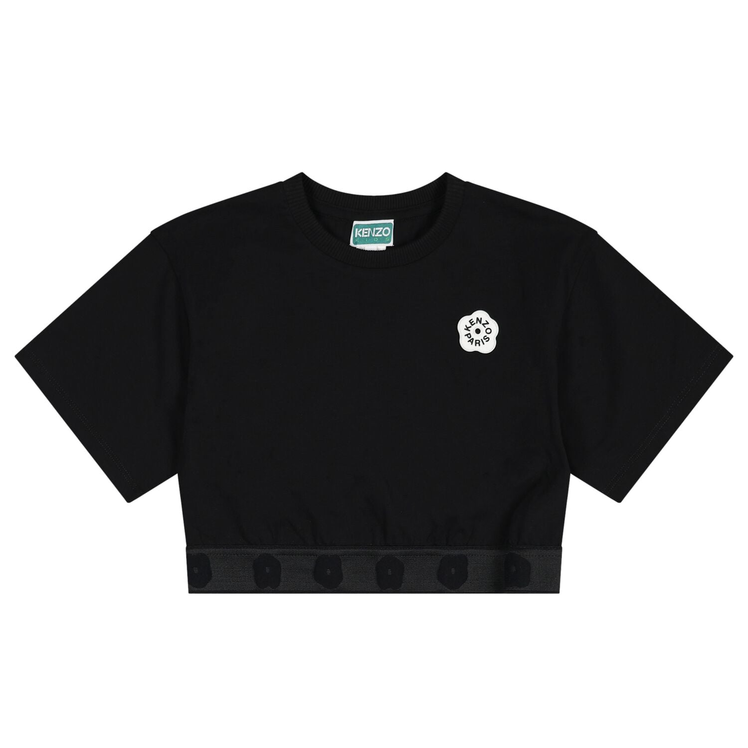 Girls Black Logo T-Shirt, 1, hi-res