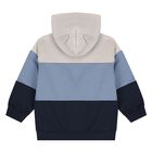 Younger Boys Blue, Beige & Navy Blue 3-Piece Tracksuit, 5, hi-res