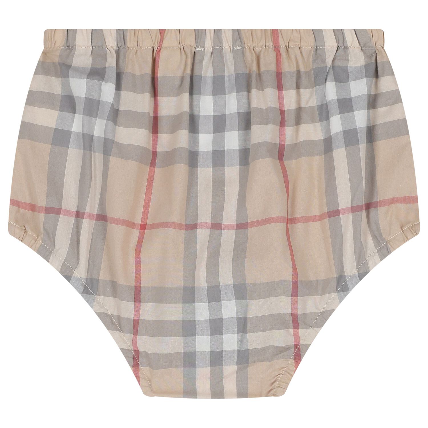 Baby Girls White Check Dress Set, 1, hi-res