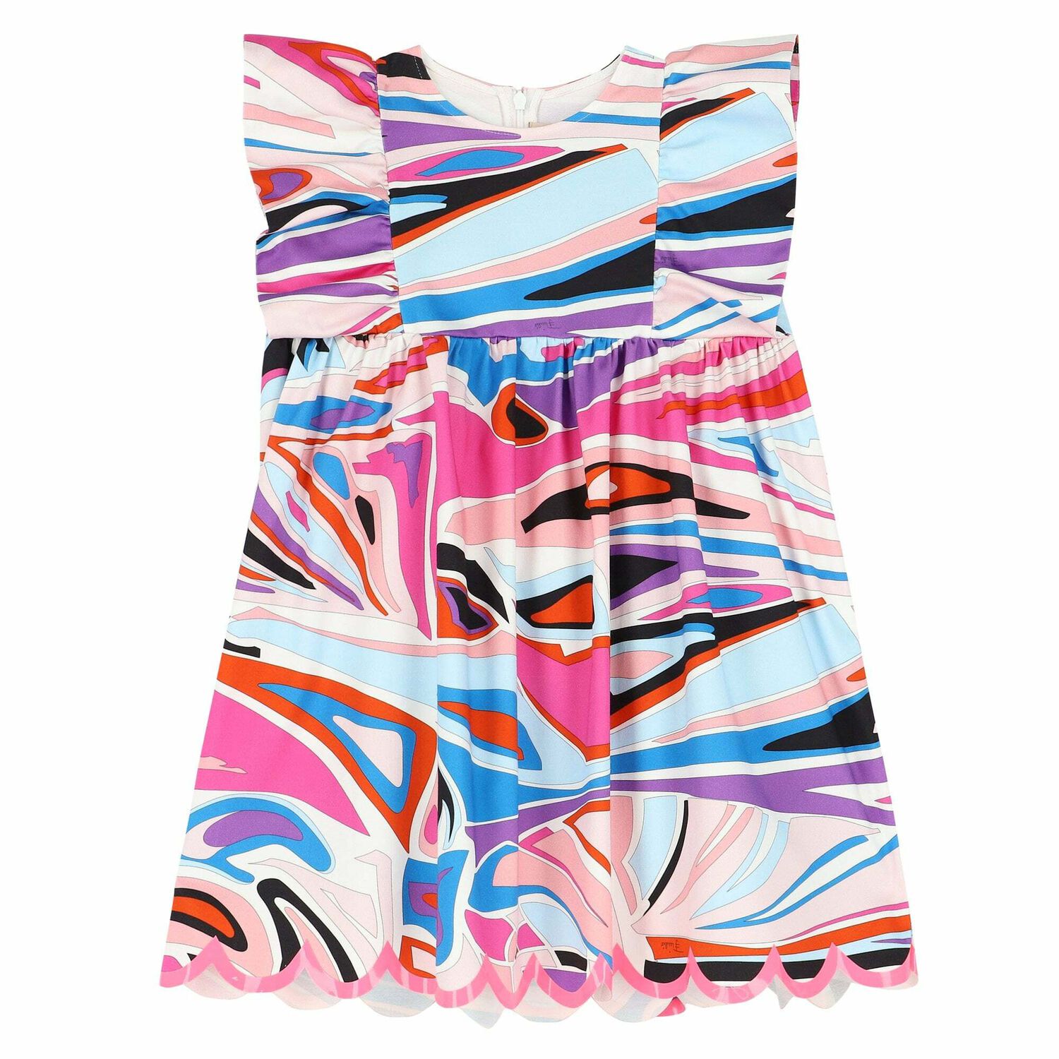 Girls Multi Coloured Printed Dress, 1, hi-res