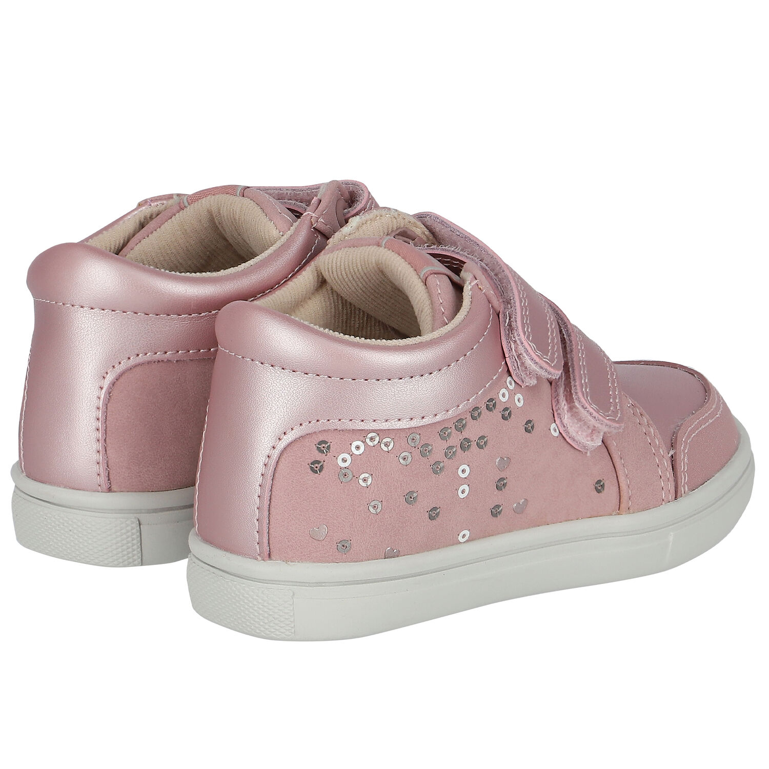 Girls Pink Embellished Trainers, 1, hi-res image number null