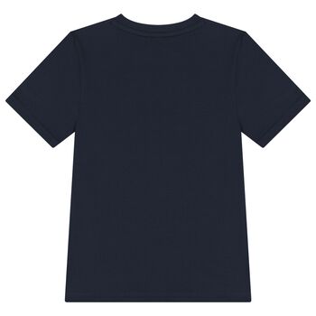 Boys Navy Blue Logo T-Shirt