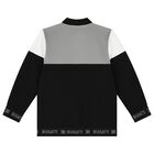 Boys Black & Grey Logo Zip Up Top, 1, hi-res