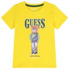 Boys Yellow Teddy Bear Logo T-Shirt, 7, hi-res