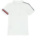 Boys White Logo Polo Shirt, 1, hi-res