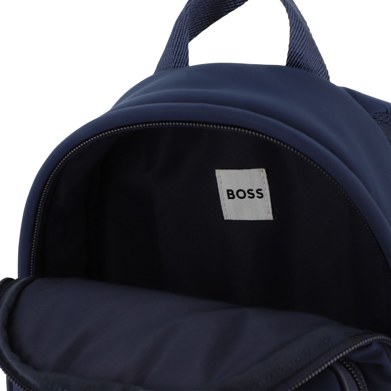 Boys Navy Blue Logo Backpack ( 27cm ), 1, hi-res