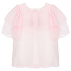 Girls Pink Floral Skirt Set, 1, hi-res