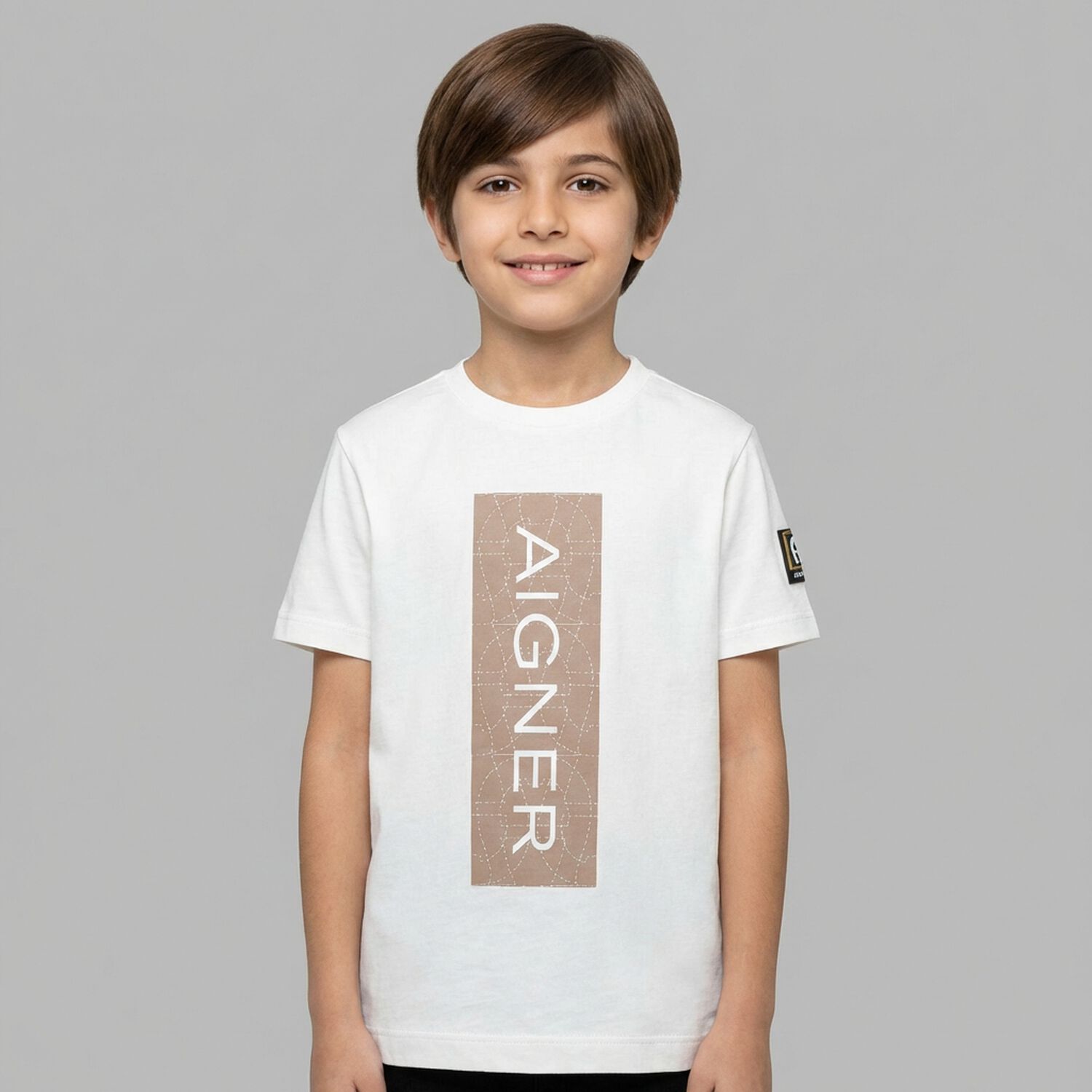 Boys White Logo T-Shirt, 2, hi-res