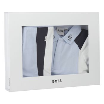 Baby Boys Blue Logo Shorts Set