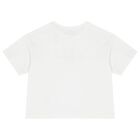 Girls White Logo T-Shirt, 2, hi-res