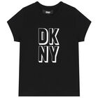 Girls Black Logo T-Shirt, 2, hi-res