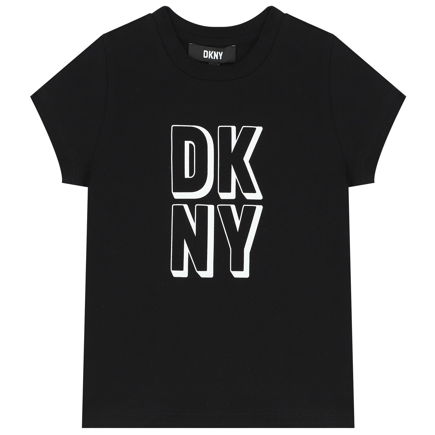 Girls Black Logo T-Shirt, 2, hi-res