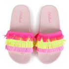 Girls Pink Logo Sliders, 1, hi-res