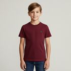 Boys Burgundy Logo T-Shirt, 1, hi-res
