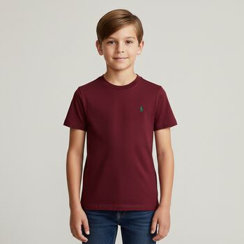 Boys Burgundy Logo T-Shirt