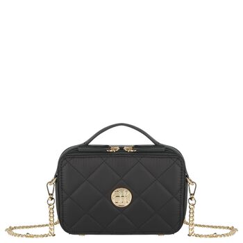 Girls Black Quilted Handbag