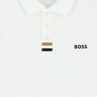Boys White Logo Polo Shirt, 2, hi-res