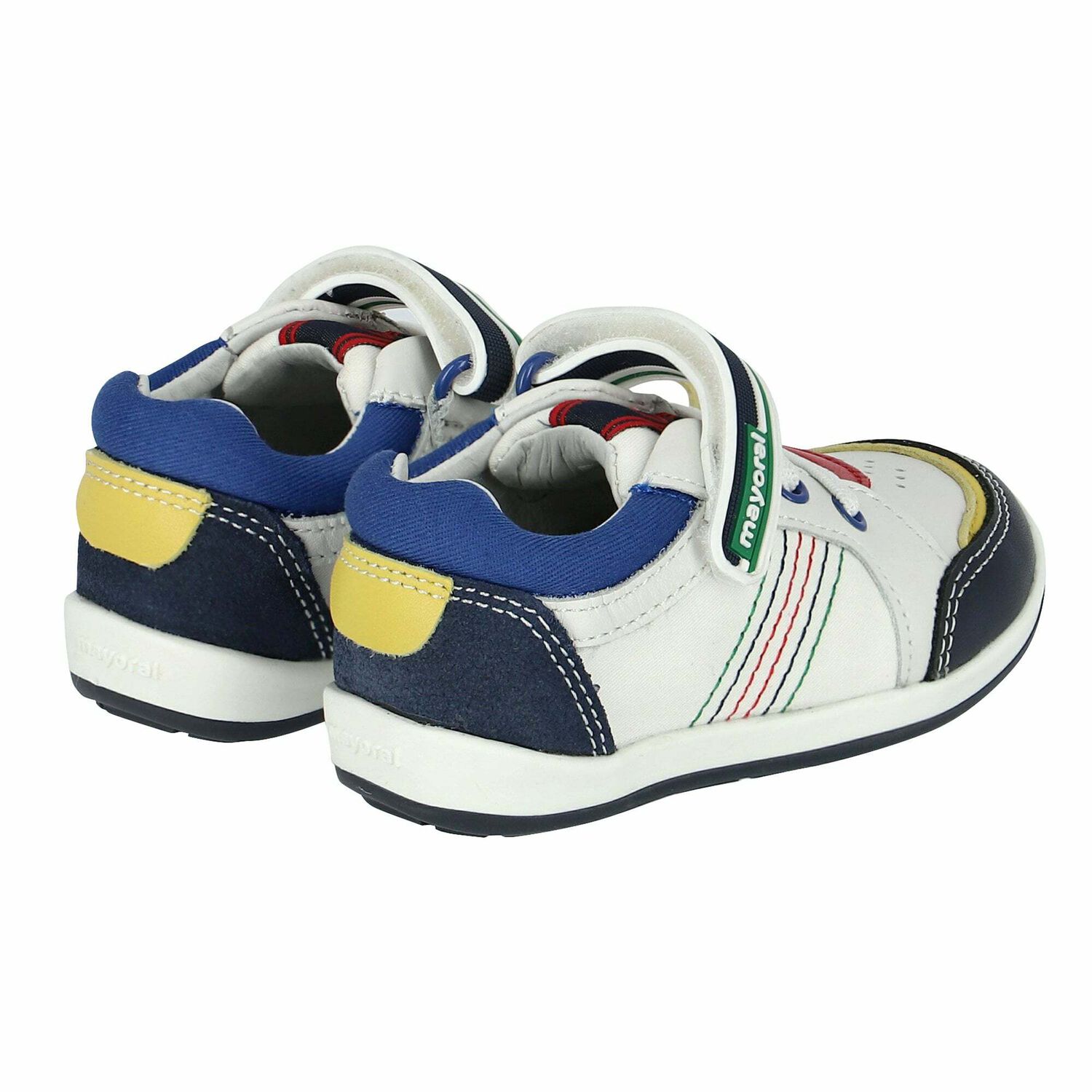Younger Boys First Steps White Trainers, 1, hi-res