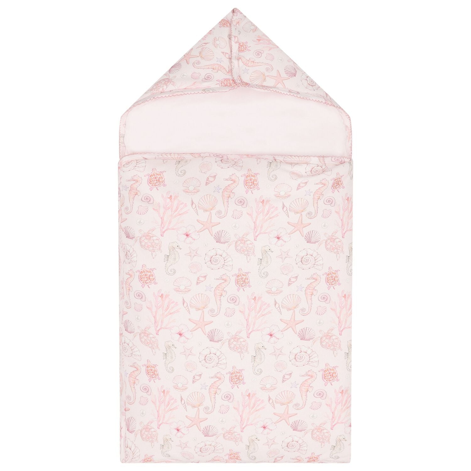Baby Girls Pink Coral Shells Baby Nest, 1, hi-res