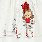 Younger Girls White Dots Dress, 1, hi-res