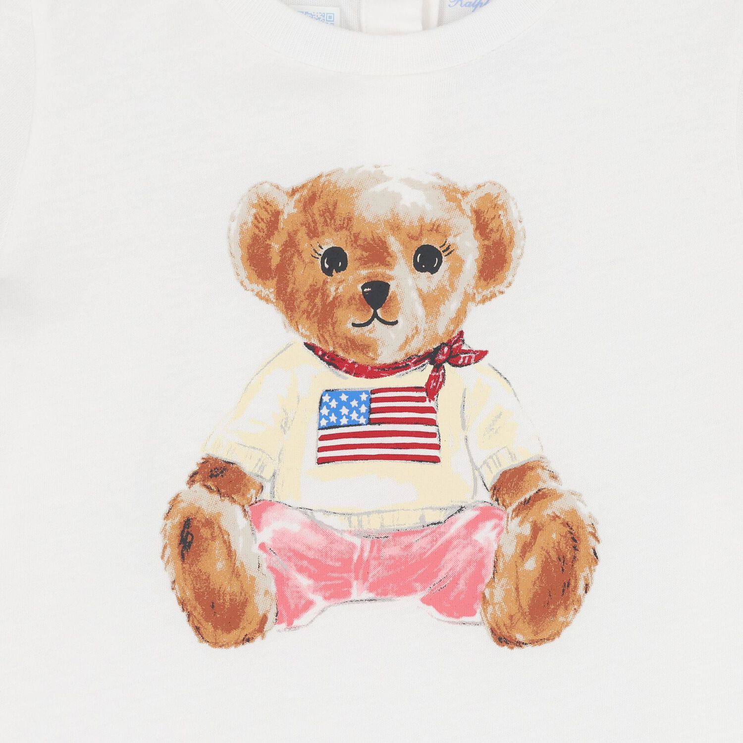 Baby Girls Ivory Polo Bear T-Shirt, 1, hi-res