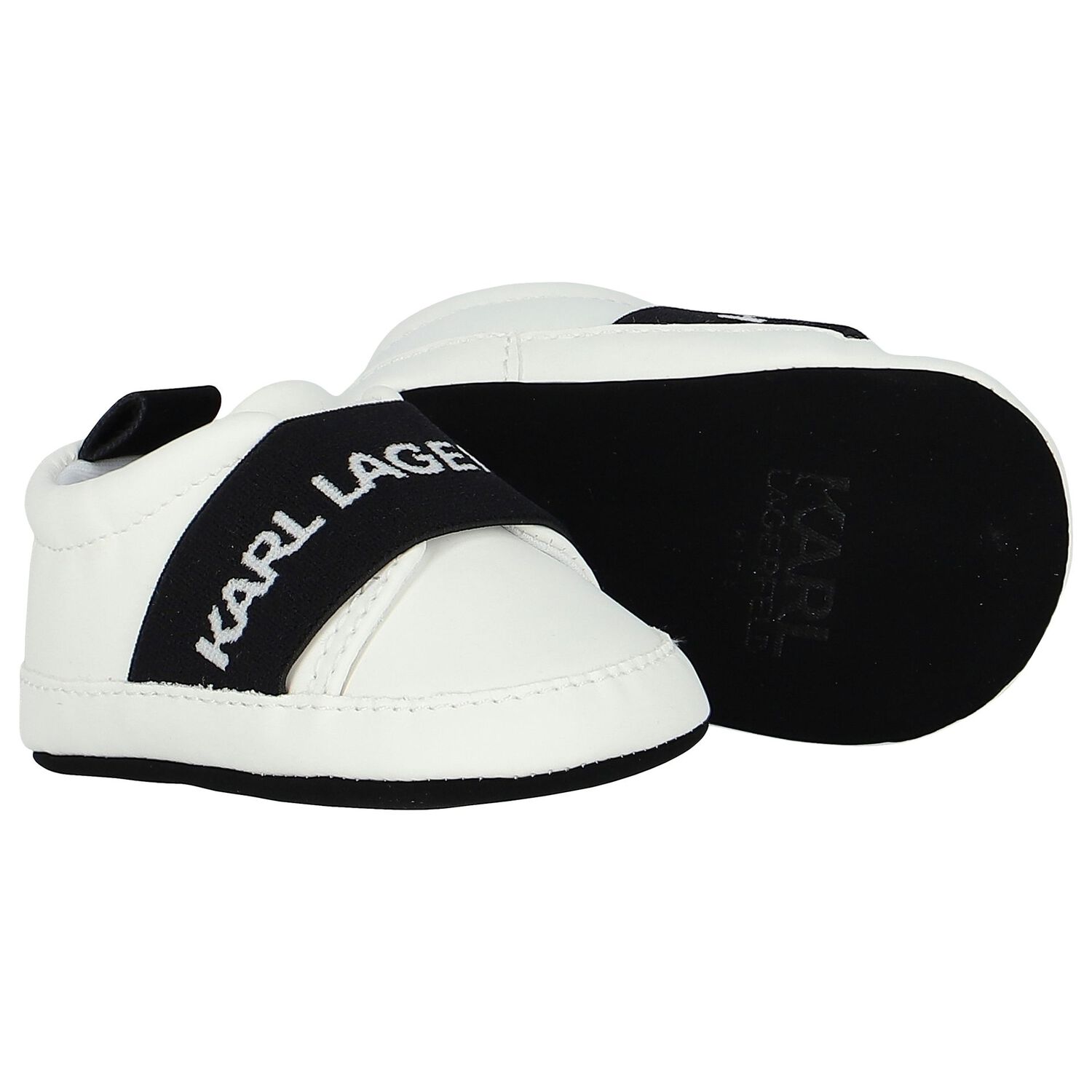 White Logo Baby Pre-Walker Shoes, 1, hi-res image number null