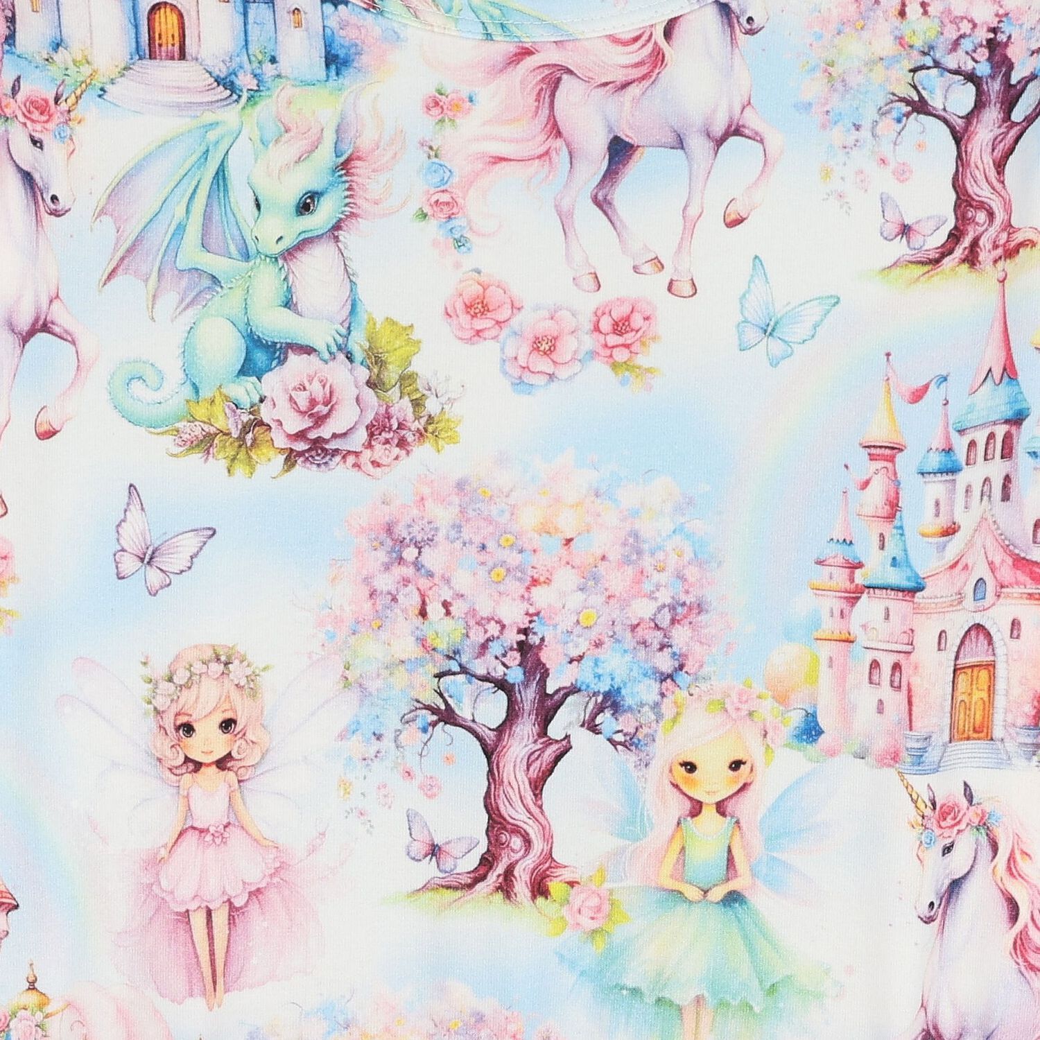 Girls Pink Unicorn Tulle Dress, 1, hi-res image number null