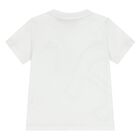 Younger Boys White Logo T-Shirt , 1, hi-res