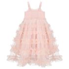 Girls Pink Ruffled Tulle Dress, 1, hi-res