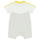 Baby Boys Grey Logo Polo Romper, 3, hi-res
