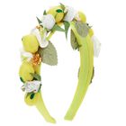 Girls Yellow Floral & Lemon Headband, 1, hi-res