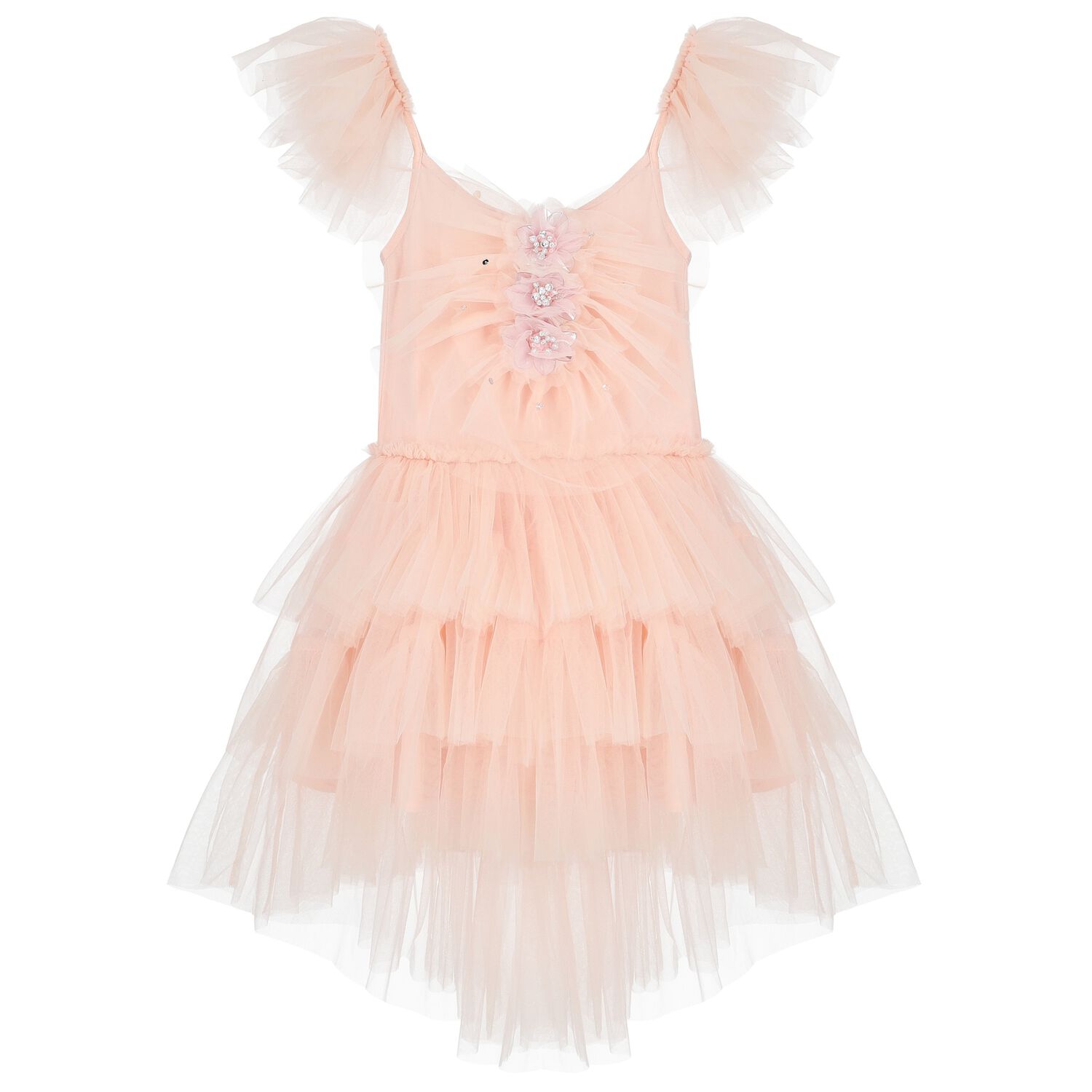 Girls Pink Tulle Dress, 1, hi-res image number null
