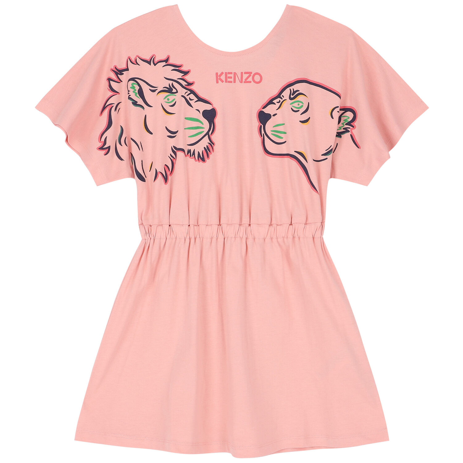Girls Pink Logo Dress, 1, hi-res