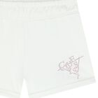 Girls White Shorts, 1, hi-res