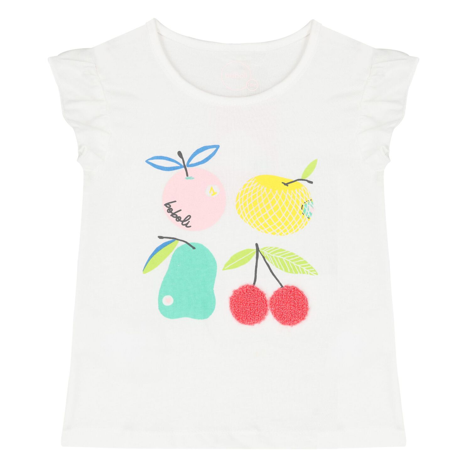 Younger Girls White & Pink Shorts Set, 1, hi-res