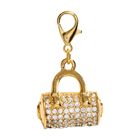 Girls Gold Rhinestone Handbag Charm, 1, hi-res