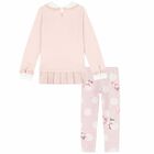 Girls Pink Printed Leggings Set, 1, hi-res