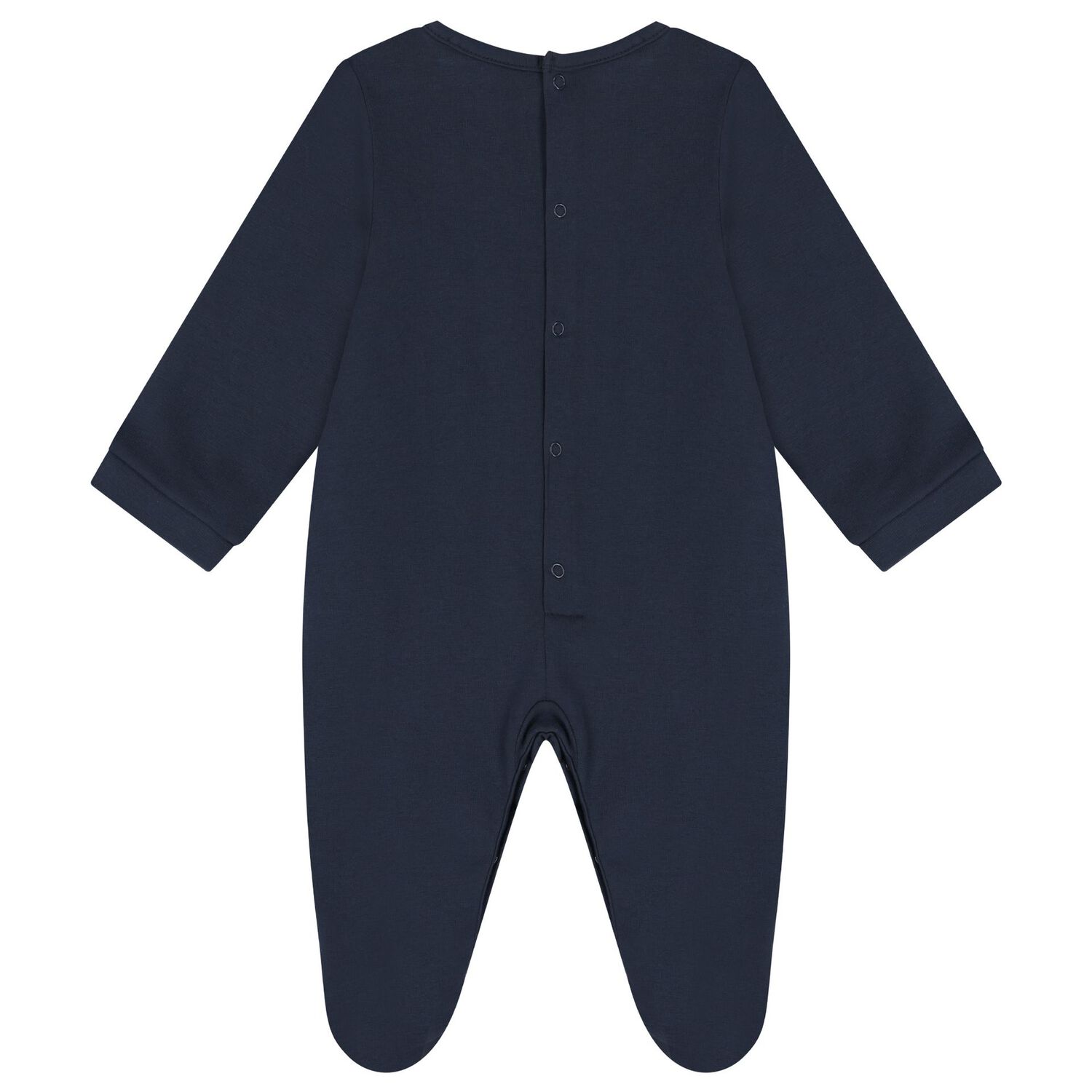 Baby Boys Navy Blue Logo Babygrow, 3, hi-res