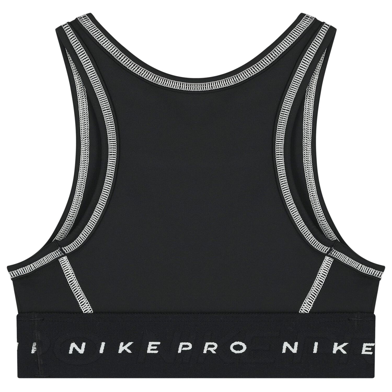 Girls Black Logo Bra Top, 1, hi-res