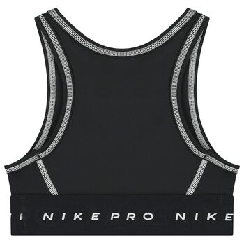 Girls Black Logo Bra Top